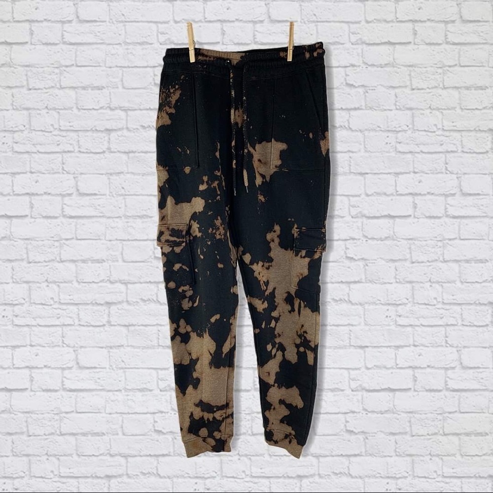 BRAND NEW! GOOD DAY BLEACHED TIE-DYE SWEATPANTS